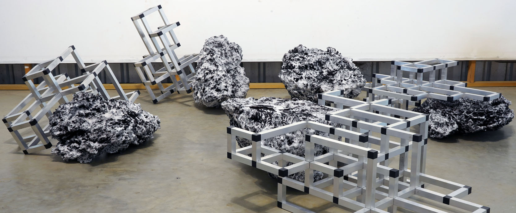 Image of sculptures on the floor